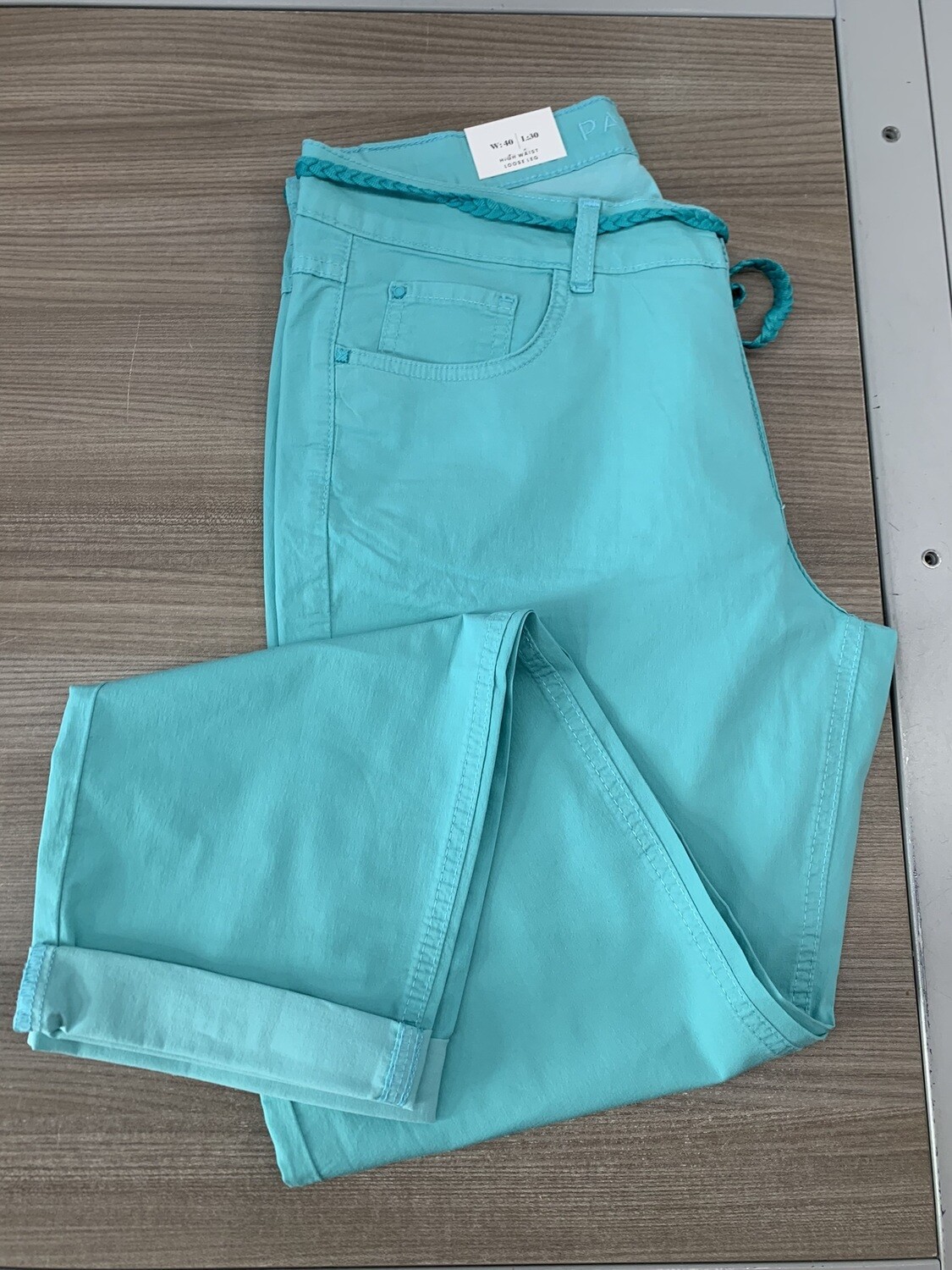 Para Mi broek Bobby: Dark Cyan, Casual Cotton