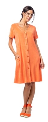 Egatex zomerkleed: Oranje, doorknoop, badstof