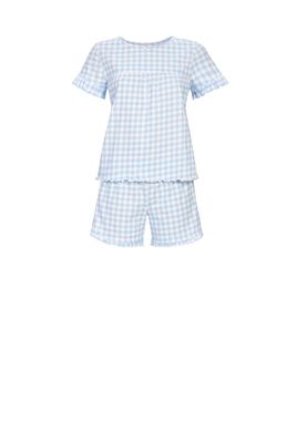 Ringella Pyjama dames: korte mouw + short, Blauw / wit