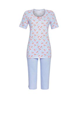Ringella Pyjama Dames: korte mouw, Capri broek, kersenprint