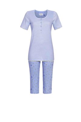 Ringella Pyjama Dames: korte mouw, Capri broek, gestreept