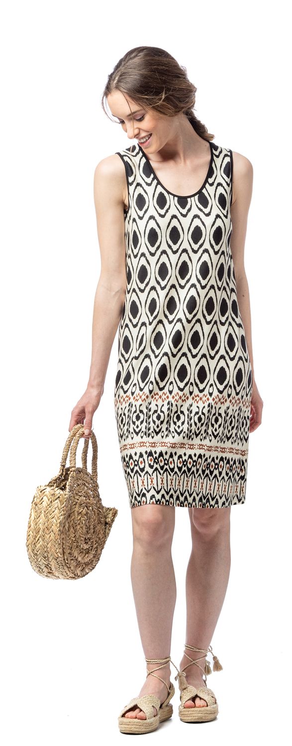Egatex strandkleed: Mouwloos, multicolor