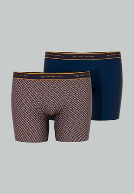 Tom Tailor Boxer heren: Duopack, Long pants, motief / effen