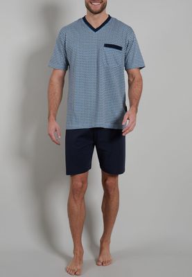 Gotzburg Pyjama Heren: Licht Blauw, V hals