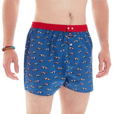 MC Alson Boxershort Heren: Racewagens, los model, ingewerkte slip