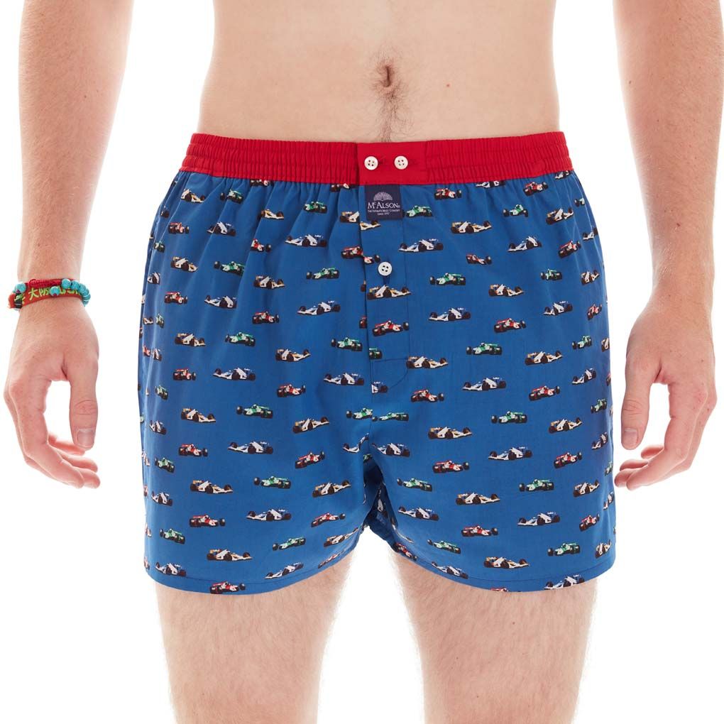 MC Alson Boxershort Heren: Racewagens, los model, ingewerkte slip