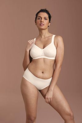 Anita Pocketpanty: Naadloze slip, Hipster model, Zwart / Ecru of Huidskleur