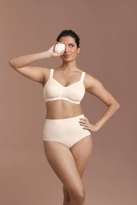 Anita Pocketpanty: Naadloze slip, Taille model, Zwart / Ecru of Huidskleur