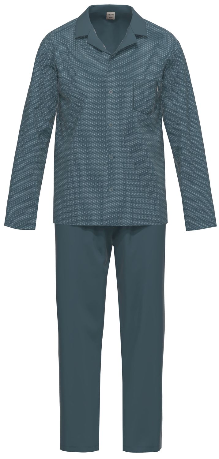 Ammann Heren Pyjama: Doorknoop model, tot 4xl