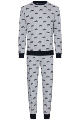 Pastunette Heren Pyjama: Moto&#39;s, Grijs