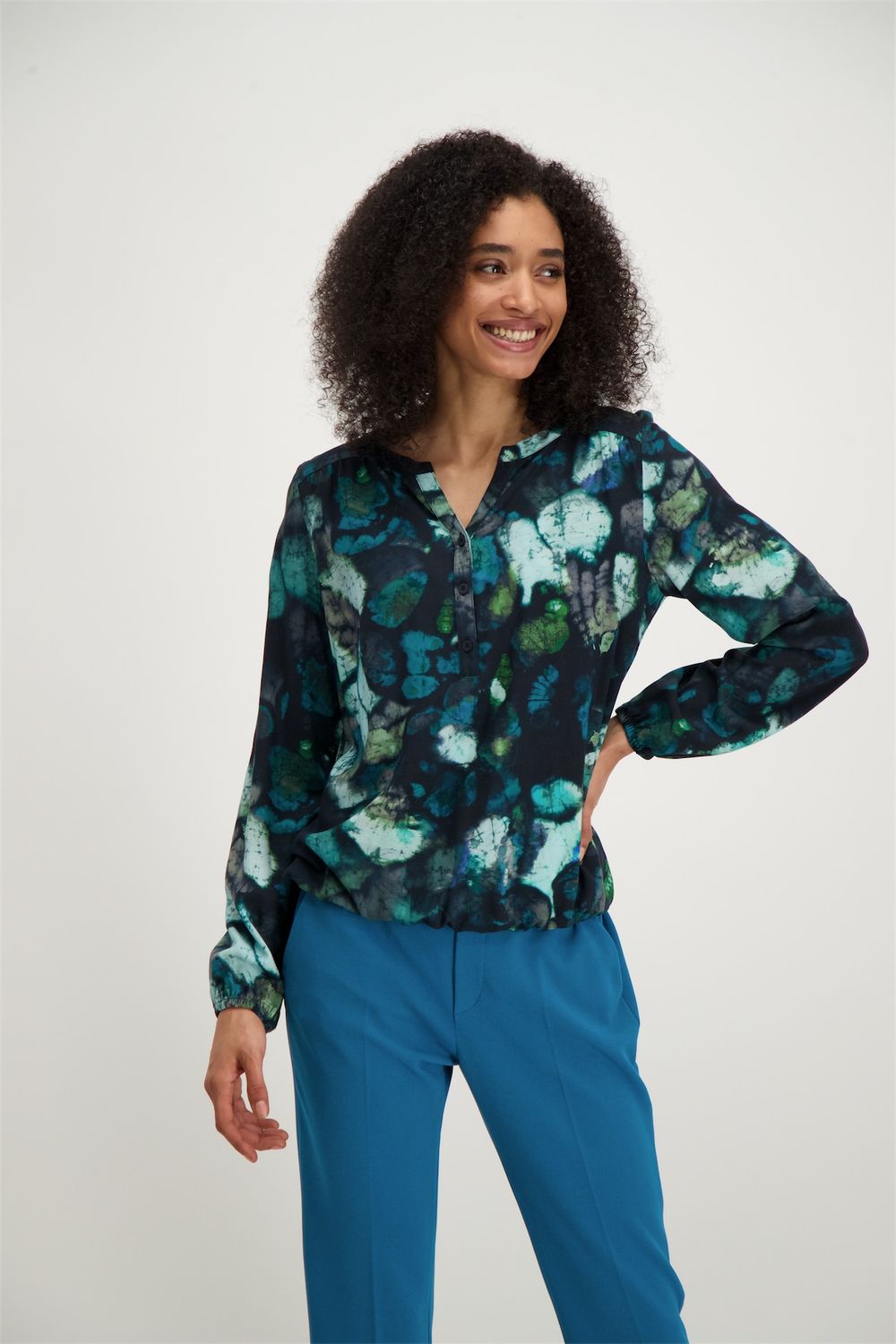 Signe Nature Bloes: Blauw geprint