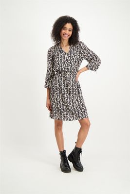 Signe Nature Kleed: Zwart / Ecru