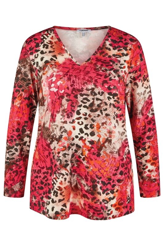 KJ Brand shirt: lange mouwen, V hals