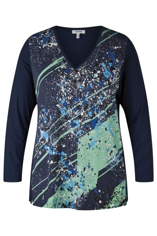 KJ Brand shirt: lange mouwen, V hals
