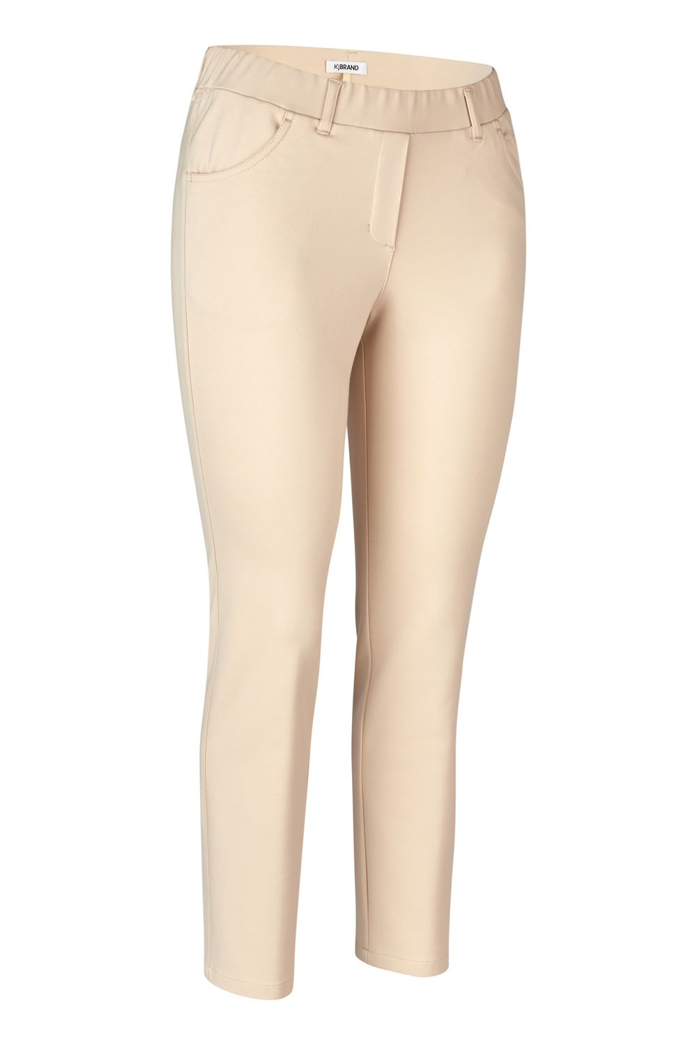 KJ Brand Broek Jenny: Beige, Elastiek in de lenden
