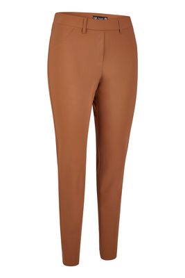 KJ Brand Broek: Camel, Elastiek in de lenden, ( luxe broek )