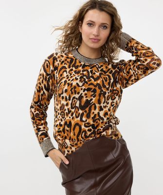 Esqualo Pull: Luipaard print,