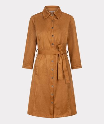 Esqualo Kleed Suede: Camel kleur