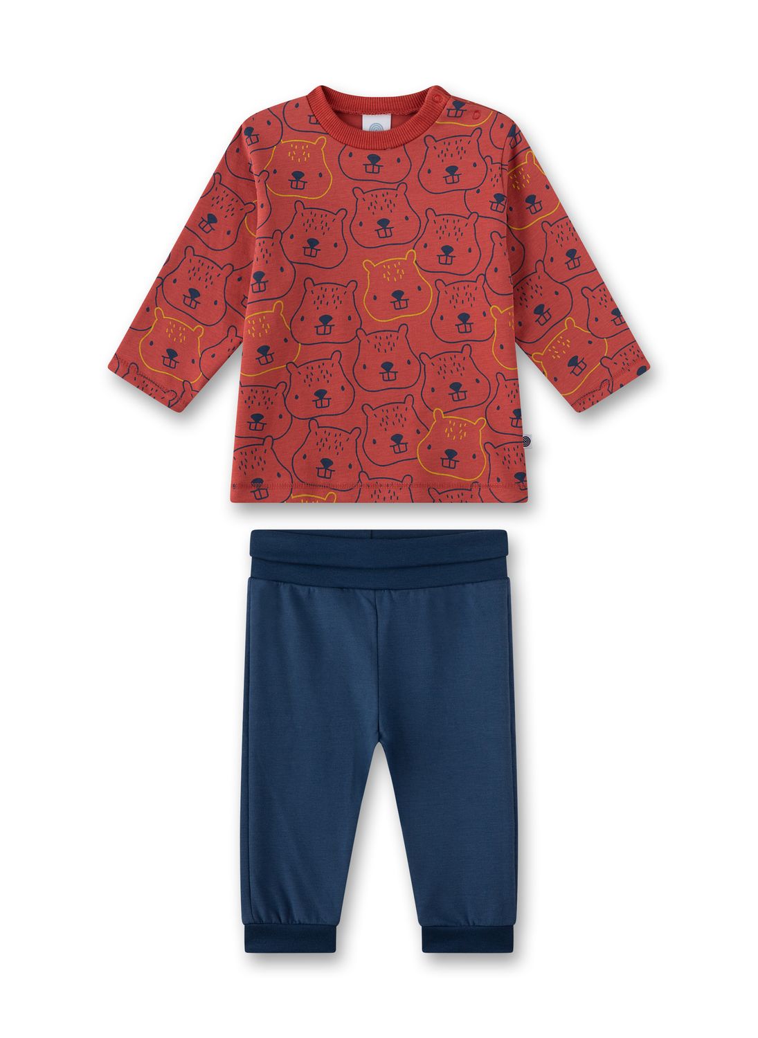Sanetta Pyjama Jongens: Bever, 100% Katoen, vanaf 9maand