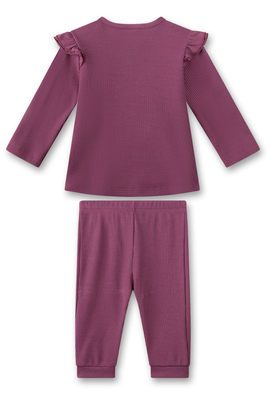 Sanetta Pyjama Meisjes: Paars, Klaver,