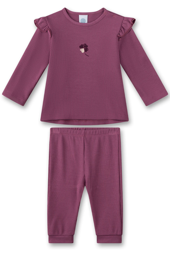 Sanetta Pyjama Meisjes: Paars, Klaver,