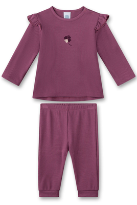 Sanetta Pyjama Meisjes: Paars, Klaver,