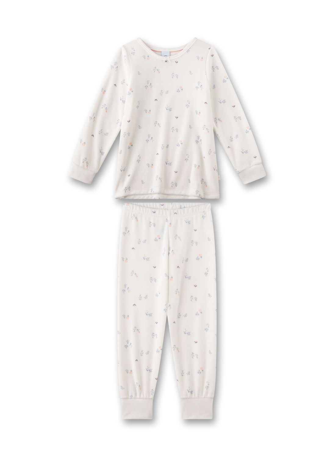 Sanetta Pyjama Meisjes: Velours, bloem motief