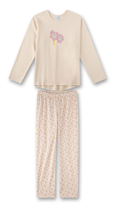 Sanetta Pyjama Meisjes: 100% Katoen, Beige
