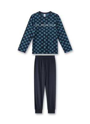 Sanetta Pyjama Jongens: carree motief, 100% Katoen