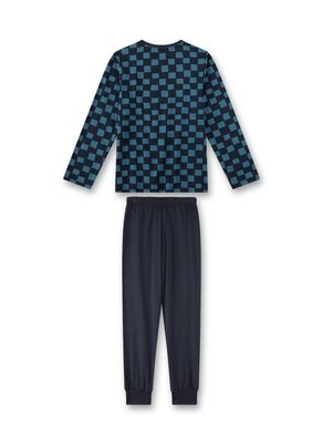 Sanetta Pyjama Jongens: carree motief, 100% Katoen