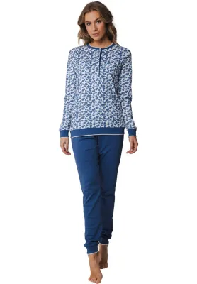 Pastunette pyjama dames: Interlock, blauw
