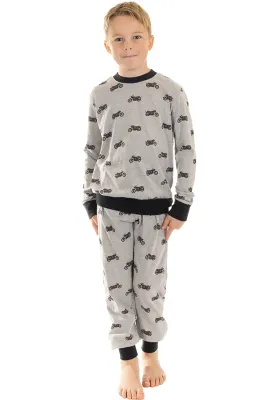 Pastunette Jongens Pyjama: Moto&#39;s, Grijs