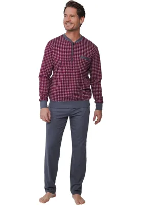 Pastunette Heren pyjama: Bordeau tot 3xL