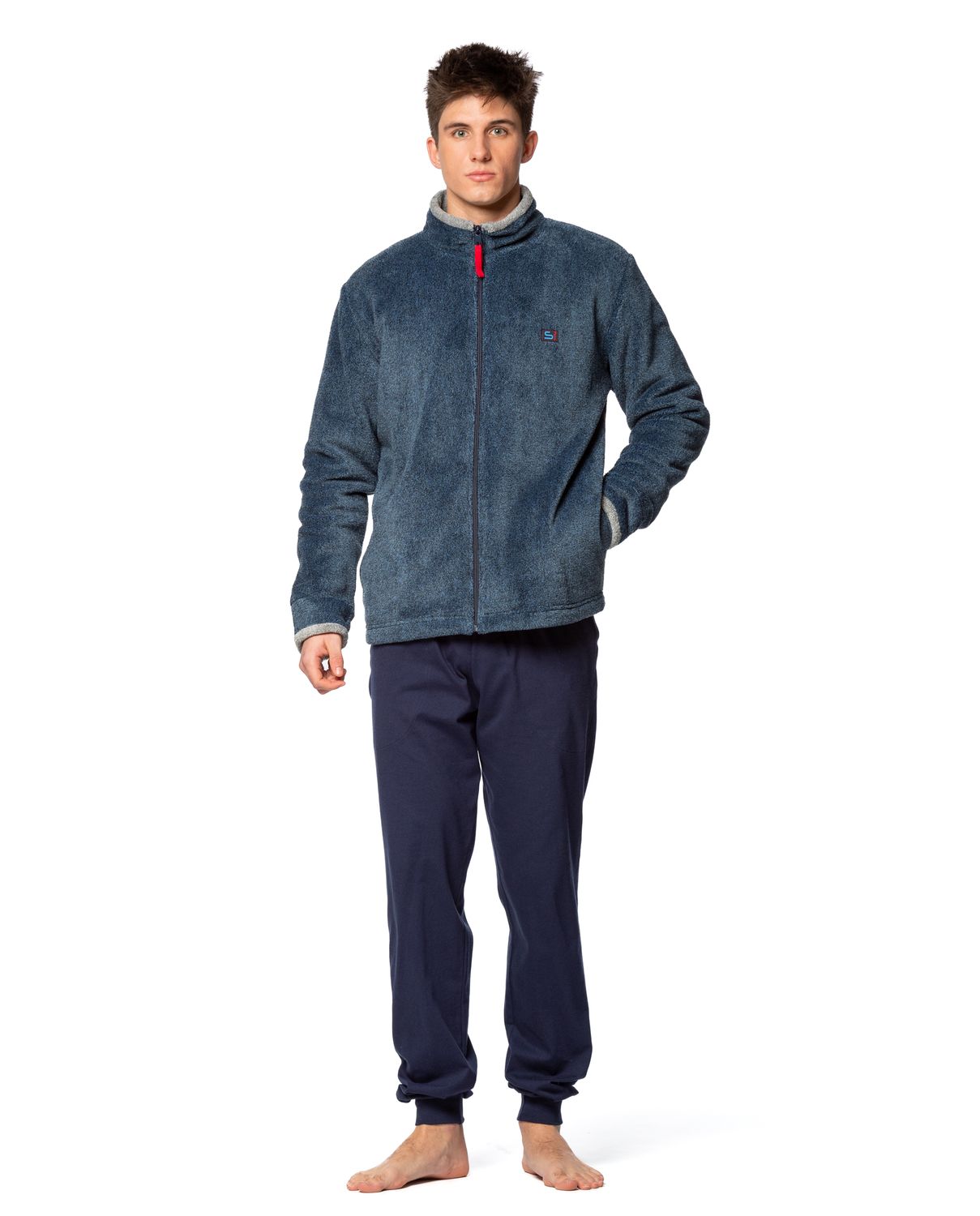 Egatex ( Soy ) Heren kamerjas: Kort model, zeer warm, met rits