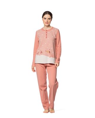 Egatex pyjama dames: Roze, extra warm