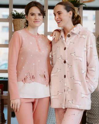 Egatex pyjama dames: Roze, extra warm