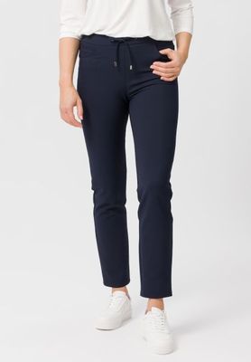 Frank Walder Dames Broek: Brenda, Donker blauw, met elastiek in de lenden