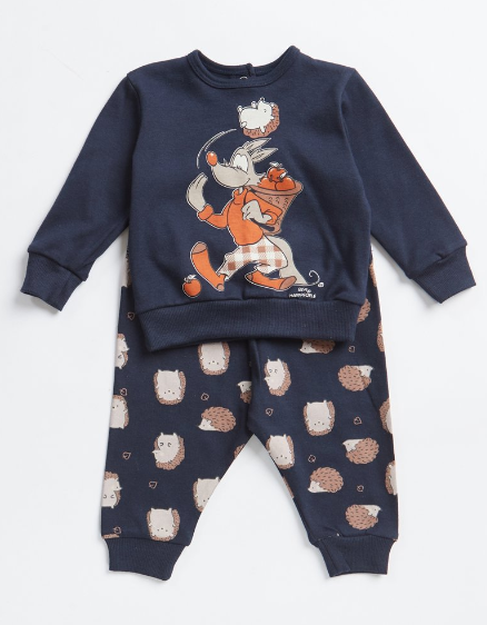 Happy People Pyjama jongens: Egels, Interlock vanaf 12maanden