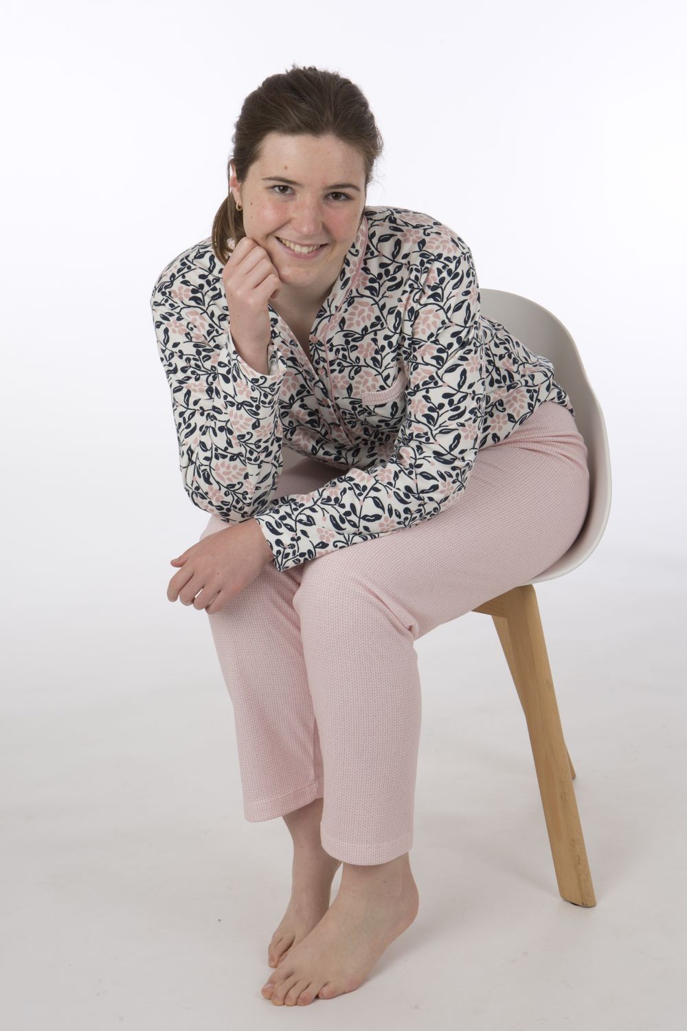 Perlina Dames Pyjama: Ivy, interlock, gemoltoneerd