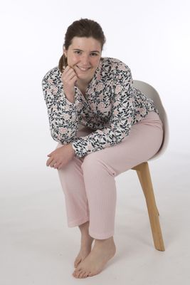 Perlina Dames Pyjama: Ivy, interlock, gemoltoneerd