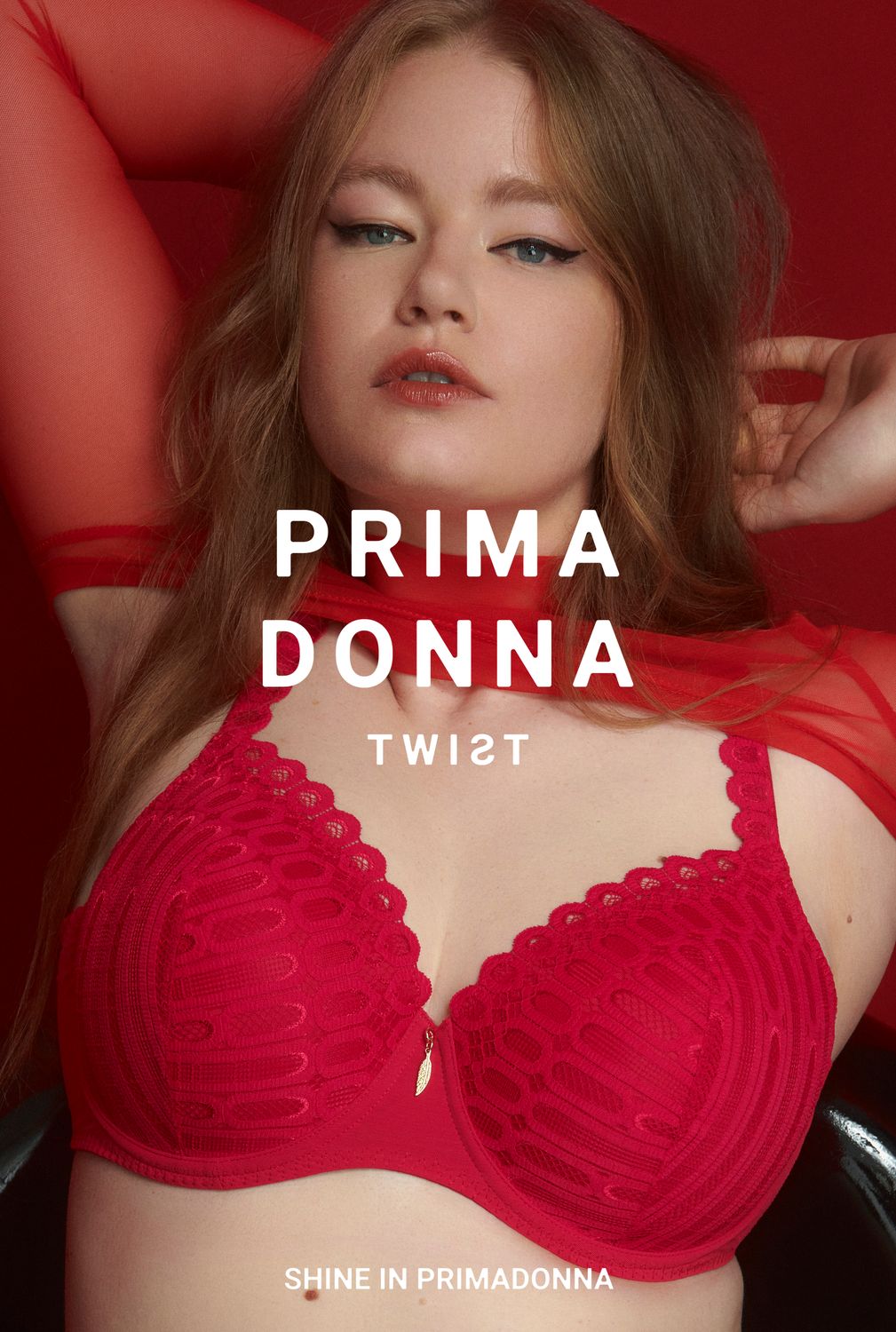 Prima Donna Twist BH: Los Ayala, Sangria, Hartvorm voorgevormd, Europese Maten