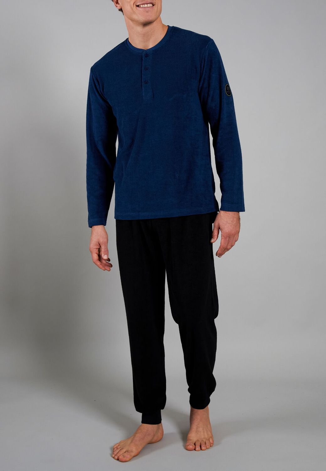 Ceceba Pyjama Heren: Blauw, Badstof