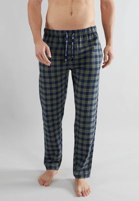 Tom Tailor Pyjama Heren: Flanel broek, effen shirt