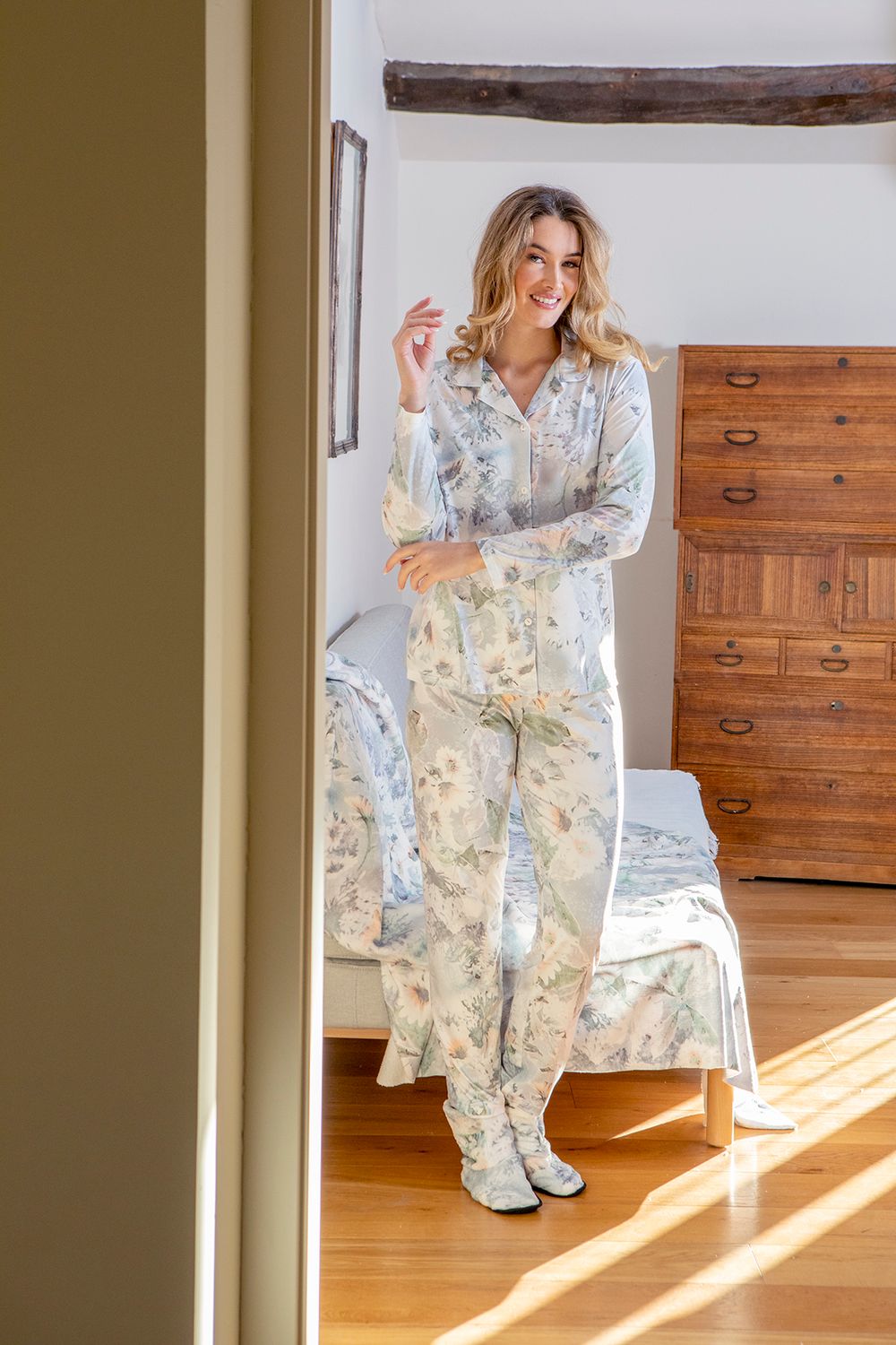 Mitjans Pyjama Dames: doorknoop model
