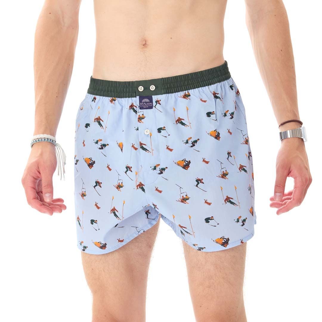 MC Alson Boxershort Heren: Ski motief, Los model met ingewerkte slip