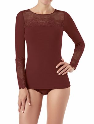 Janira Dames hemdje: Greta, CTA. M/L 115, Red Agrile ( brique kleur )