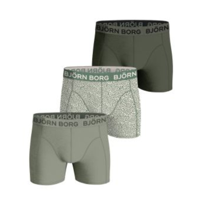 Bjorn Borg Boxer Heren: Cotton Stretch Boxer 3P, Kaki