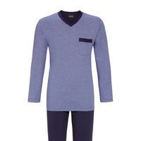 Ringella Heren Pyjama: Blauw, Vhals