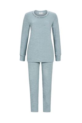 Ringella Pyjama Dames: licht blauw, gemoltoneerd
