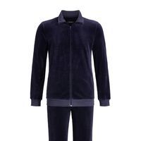 Ringella Heren homewear: blauw, met rits